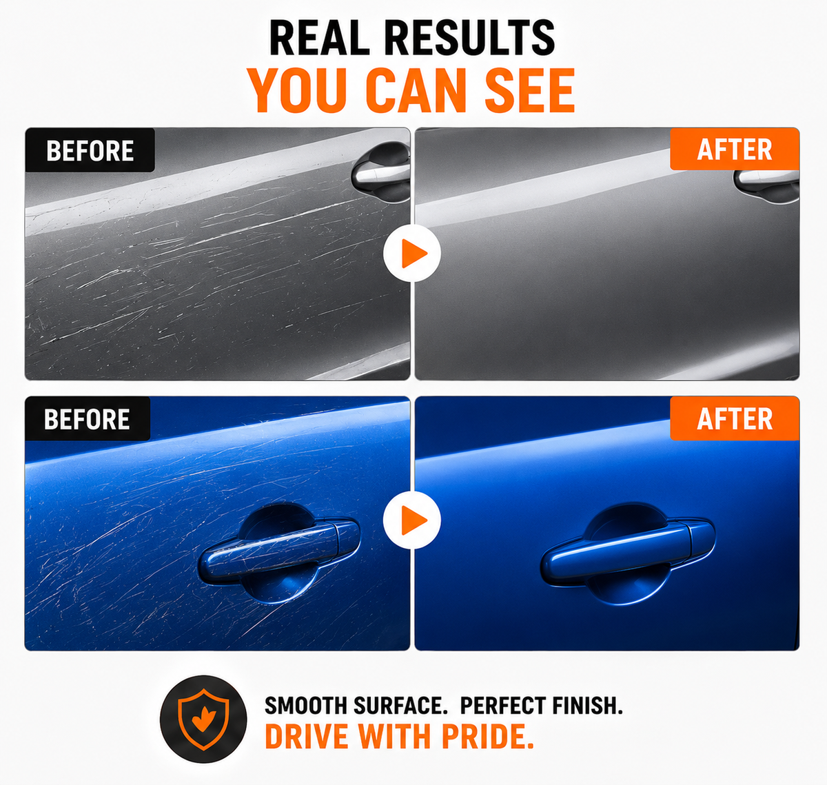 Car Scratch Removal Wax Kit (Pack of 2) | Restores Paint Shine & Removes Scratches