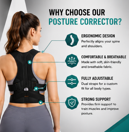 Premium Adjustable Posture Corrector | Breathable Ergonomic Posture Trainer