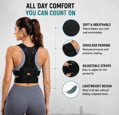 Premium Adjustable Posture Corrector | Breathable Ergonomic Posture Trainer