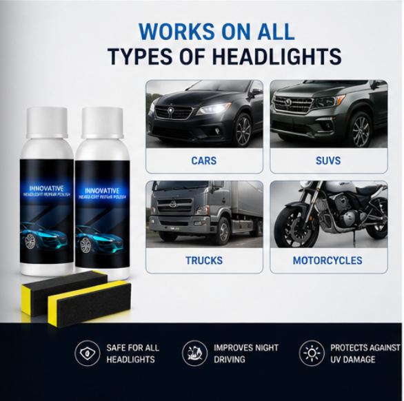 Headlight Scratch Remover (Pack of 2) | Restore Crystal Clear Headlights in Minutes