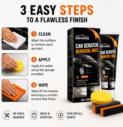 Car Scratch Removal Wax Kit (Pack of 2) | Restores Paint Shine & Removes Scratches