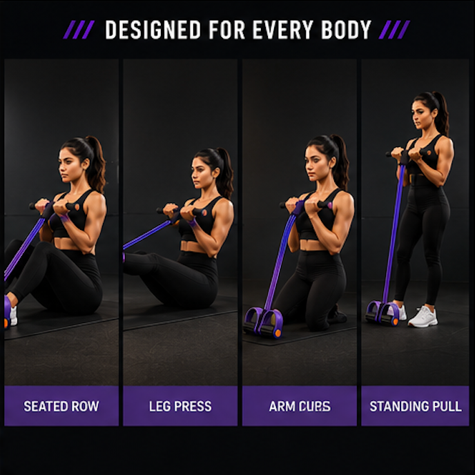 Full Body Resistance Pedal Puller | Home Workout & Muscle Toning Equipment