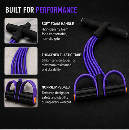 Full Body Resistance Pedal Puller | Home Workout & Muscle Toning Equipment